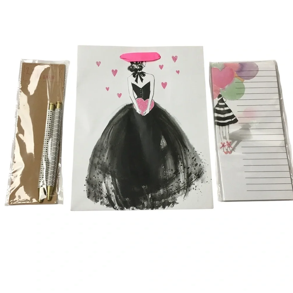 Balloon Girl Gift Bag List Pad Pens Planner Accessories Stationery Bujo Journal